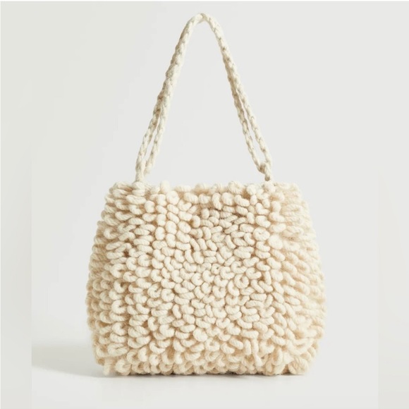 NWT Mango Terry Wool Bag - Picture 3 of 5